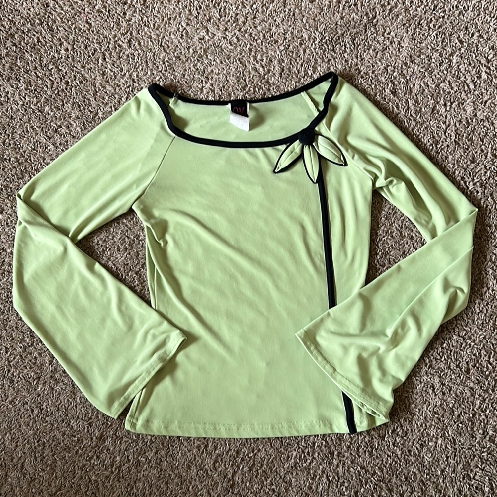 y2k green blouse